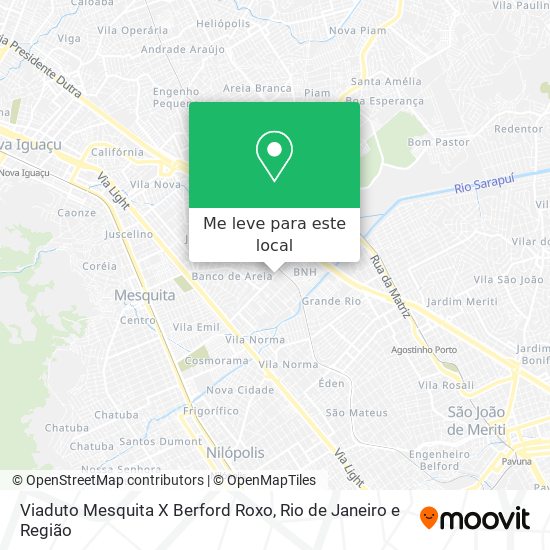 Viaduto Mesquita X Berford Roxo mapa
