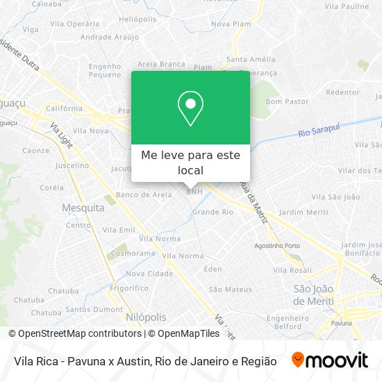 Vila Rica - Pavuna x Austin mapa