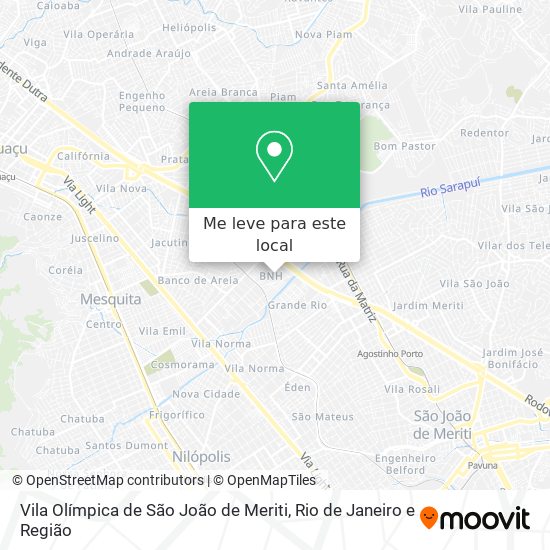 Vila Olímpica de São João de Meriti mapa