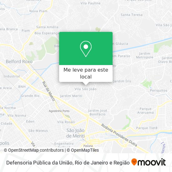 Defensoria Pública da União mapa