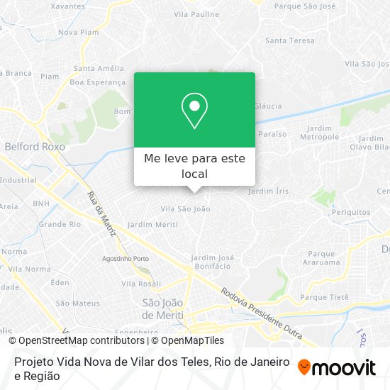 Projeto Vida Nova de Vilar dos Teles mapa