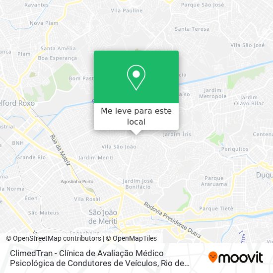 ClimedTran - Clínica de Avaliação Médico Psicológica de Condutores de Veículos mapa