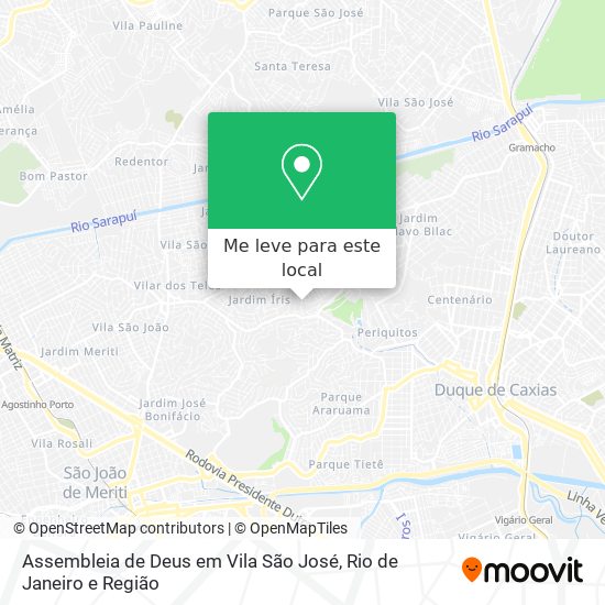Assembleia de Deus em Vila São José mapa