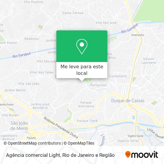 Agência comercial Light mapa