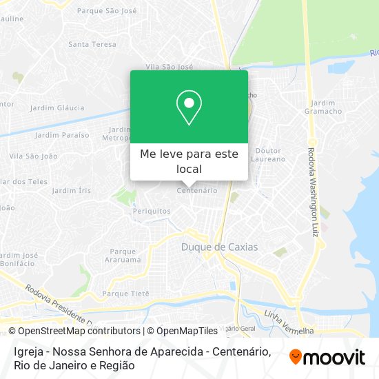 Igreja - Nossa Senhora de Aparecida - Centenário mapa