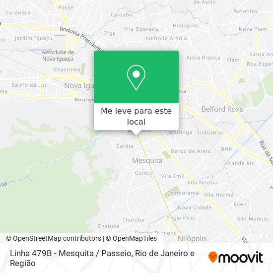 Linha 479B - Mesquita / Passeio mapa