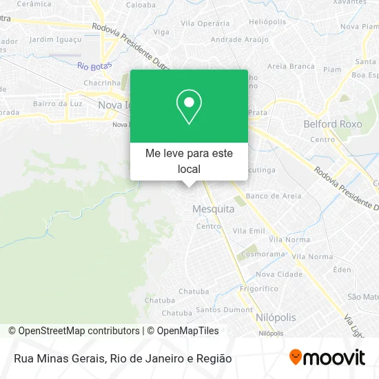 Rua Minas Gerais mapa