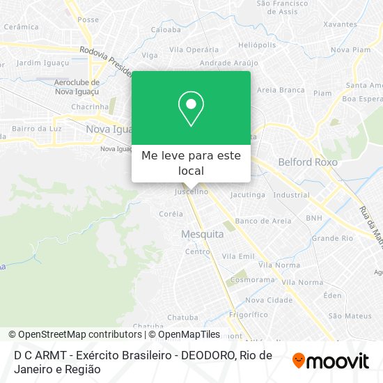 D C ARMT - Exército Brasileiro - DEODORO mapa