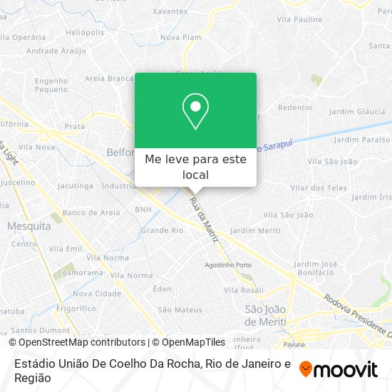 Estádio União De Coelho Da Rocha mapa