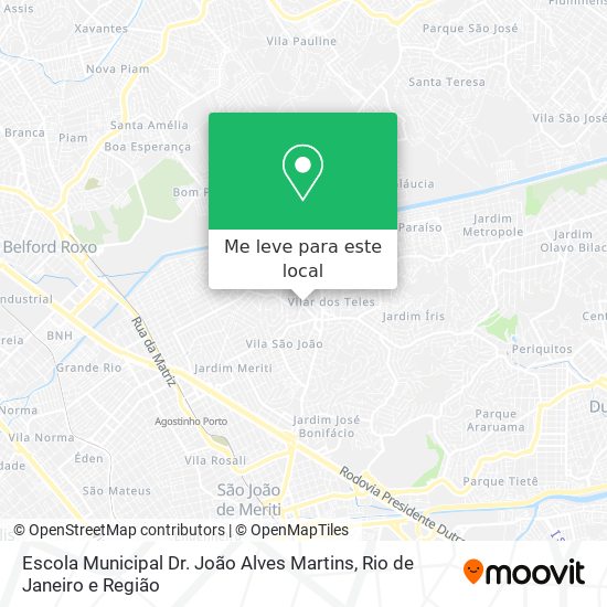 Escola Municipal Dr. João Alves Martins mapa