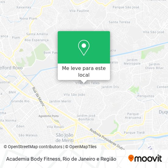 Academia Body Fitness mapa