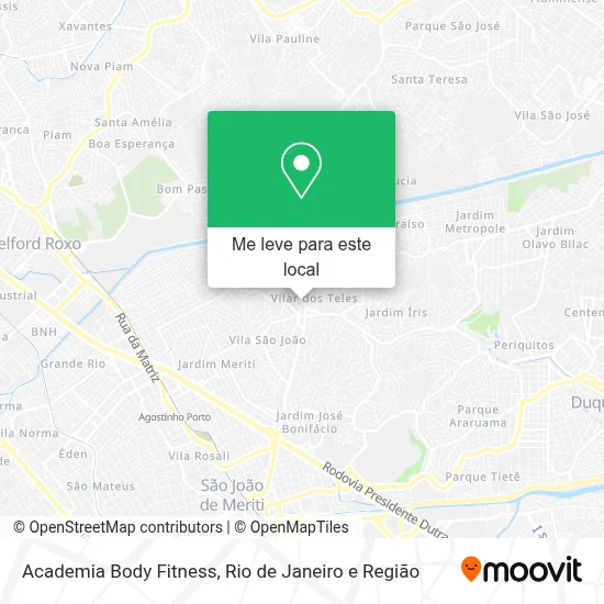 Academia Body Fitness mapa