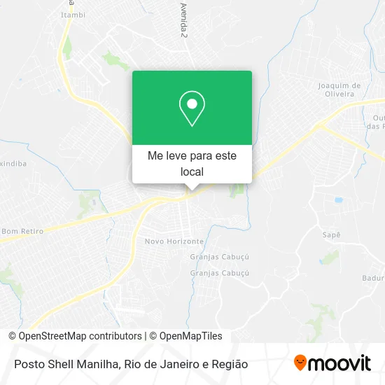 Posto Shell Manilha mapa