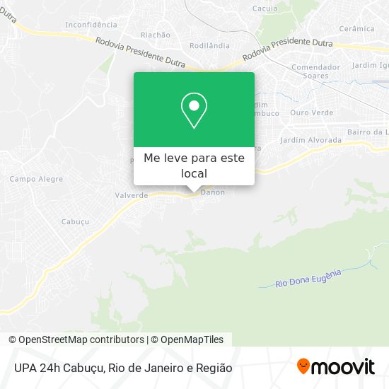 UPA 24h Cabuçu mapa