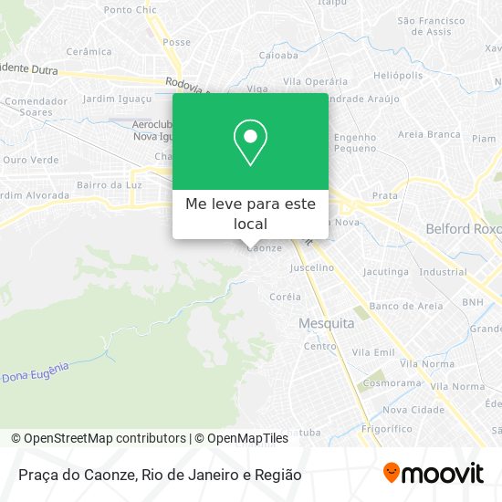 Praça do Caonze mapa
