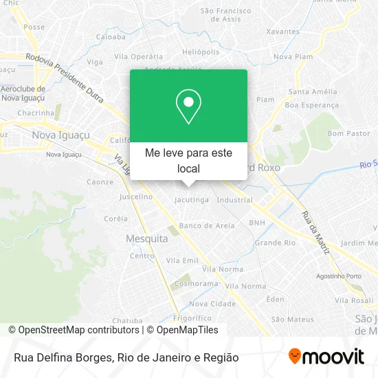Rua Delfina Borges mapa
