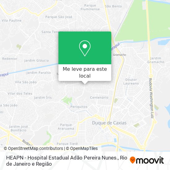 HEAPN - Hospital Estadual Adão Pereira Nunes. mapa