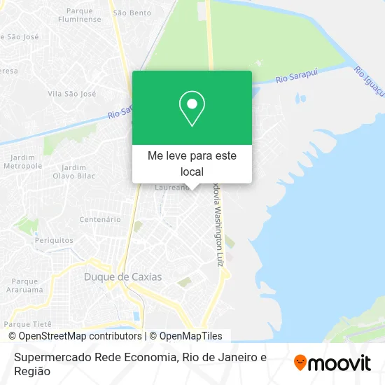 Supermercado Rede Economia mapa