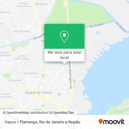 Vasco > Flamengo mapa