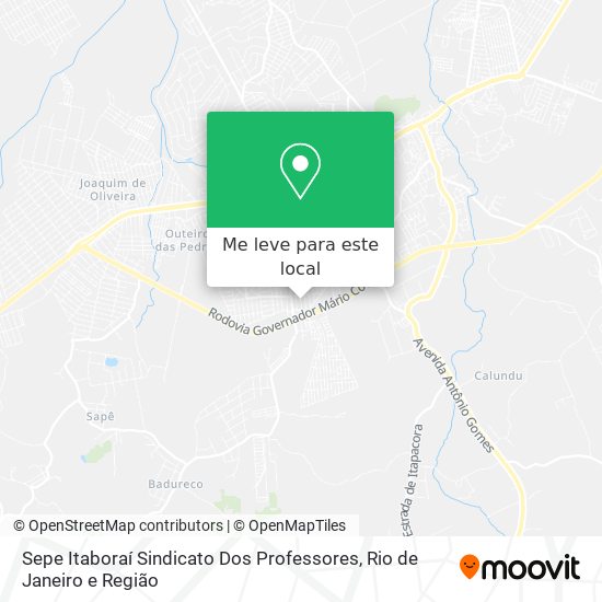 Sepe Itaboraí Sindicato Dos Professores mapa