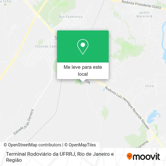Terminal Rodoviário da UFRRJ mapa