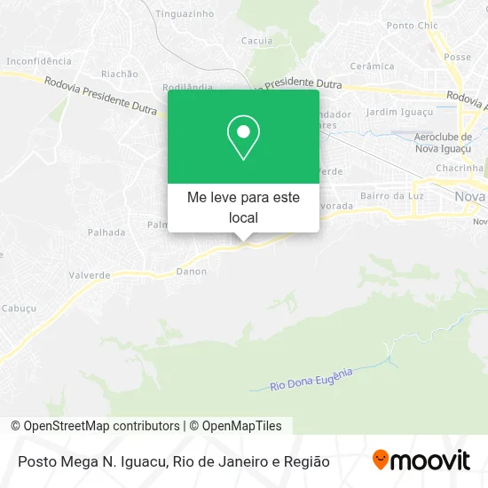 Posto Mega N. Iguacu mapa