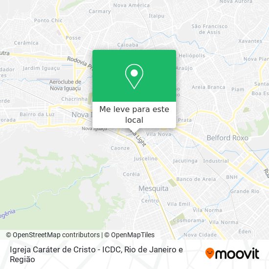 Igreja Caráter de Cristo - ICDC mapa