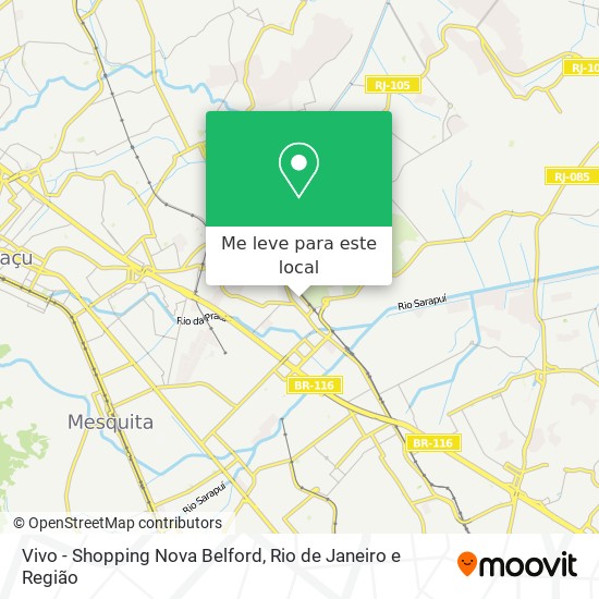 Vivo - Shopping Nova Belford mapa