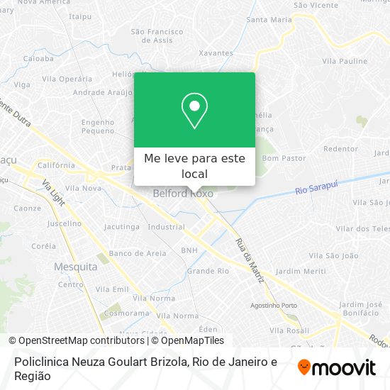 Policlinica Neuza Goulart Brizola mapa