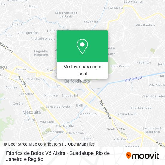 Fábrica de Bolos Vó Alzira - Guadalupe mapa