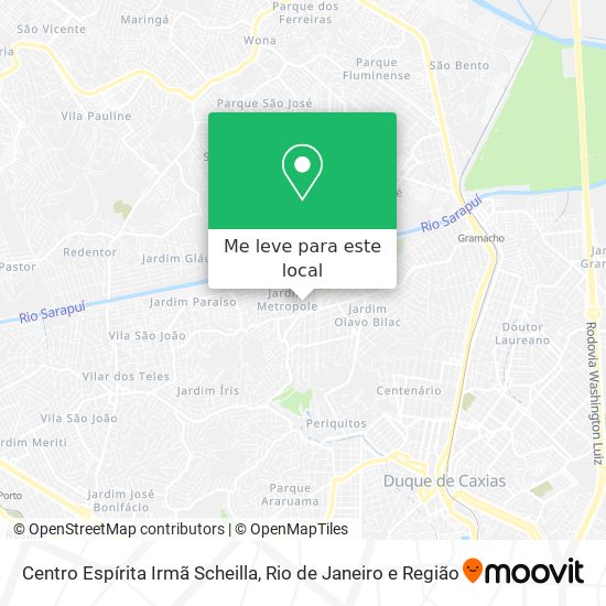 Centro Espírita Irmã Scheilla mapa