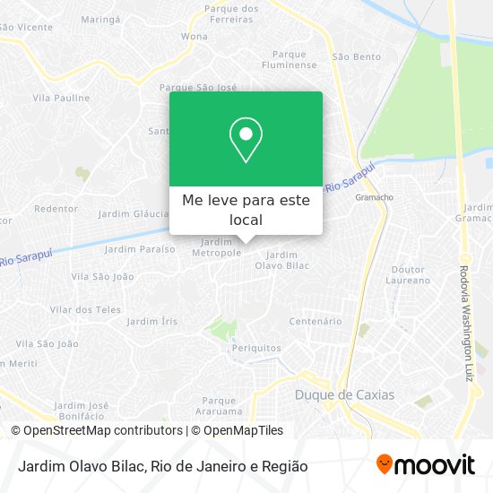 Jardim Olavo Bilac mapa