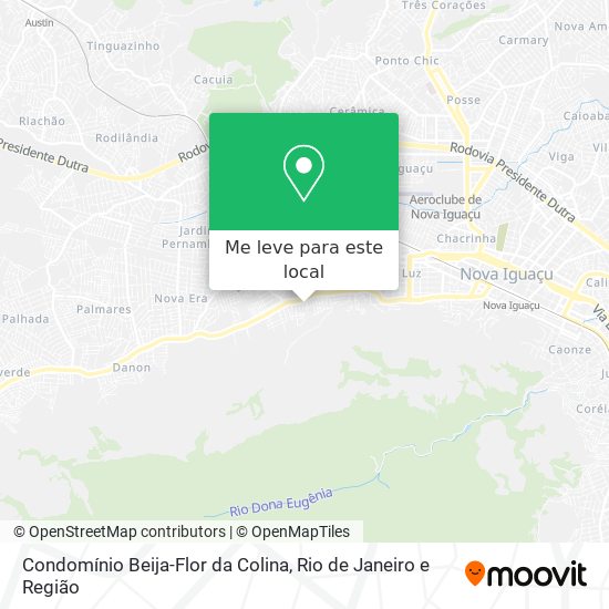 Condomínio Beija-Flor da Colina mapa