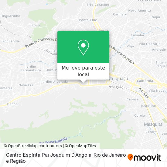 Centro Espírita Pai Joaquim D'Angola mapa