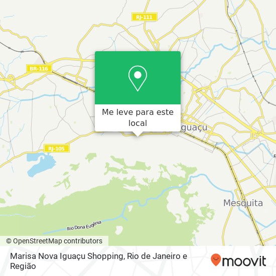 Marisa Nova Iguaçu Shopping mapa