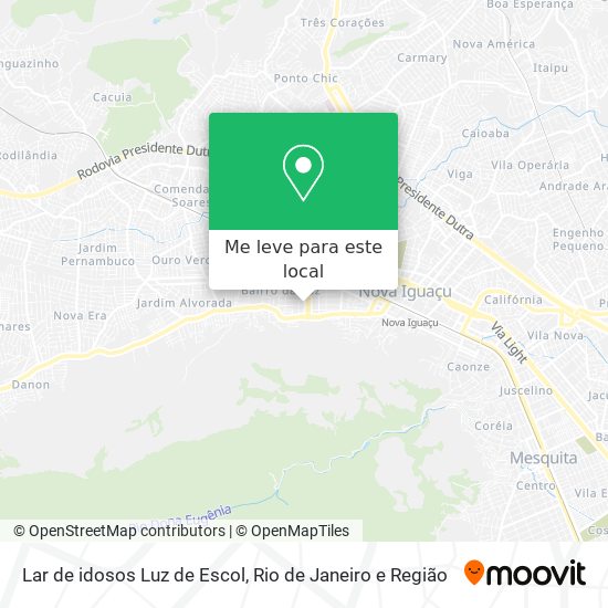Lar de idosos Luz de Escol mapa
