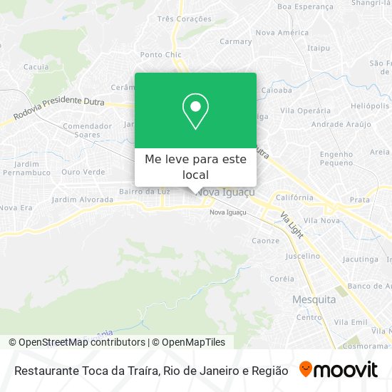 Restaurante Toca da Traíra mapa