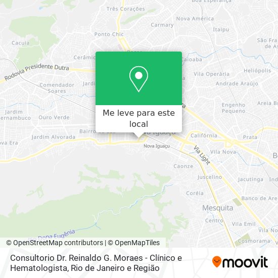 Consultorio Dr. Reinaldo G. Moraes - Clínico e Hematologista mapa