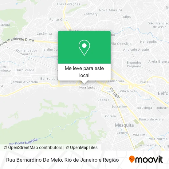 Rua Bernardino De Melo mapa