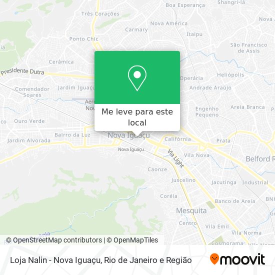 Loja Nalin - Nova Iguaçu mapa