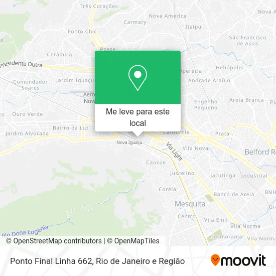 Ponto Final Linha 662 mapa