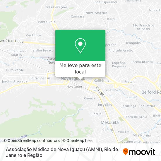 Associação Médica de Nova Iguaçu (AMNI) mapa