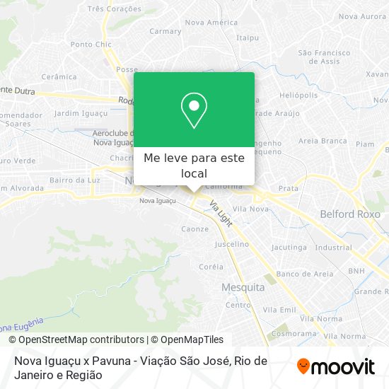 Nova Iguaçu x Pavuna - Viação São José mapa