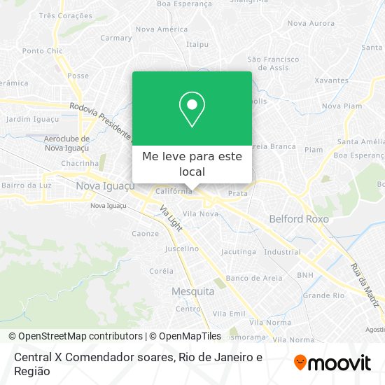 Central X Comendador soares mapa