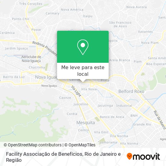 Facility Associação de Benefícios mapa