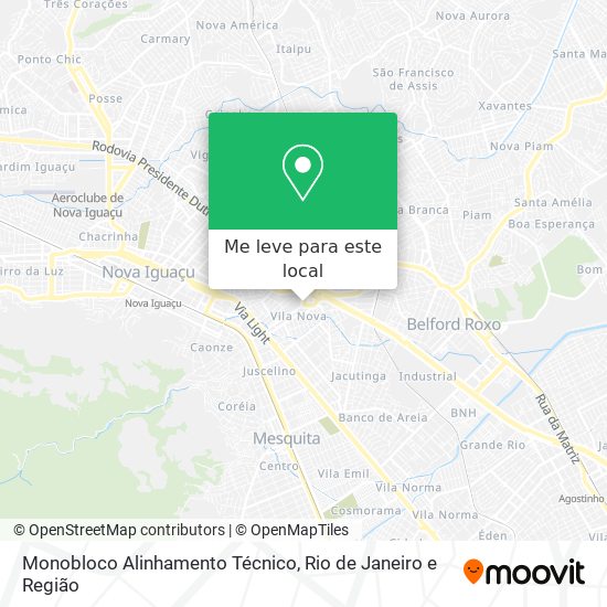 Monobloco Alinhamento Técnico mapa