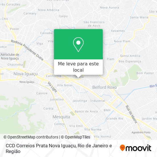 CCD Correios Prata Nova Iguaçu mapa