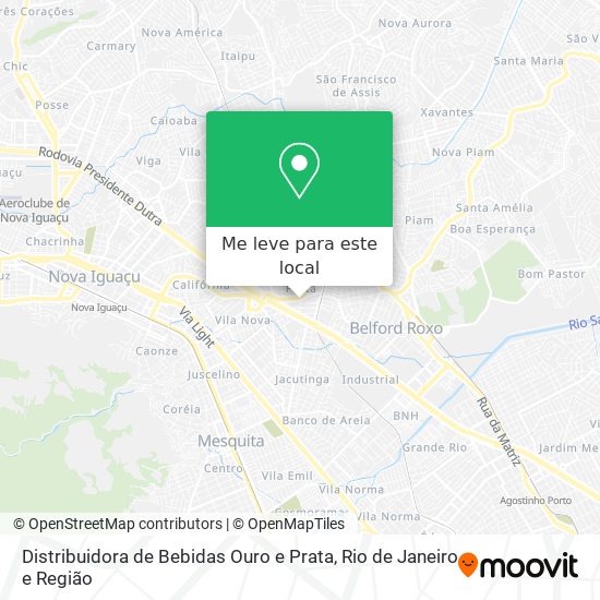 Distribuidora de Bebidas Ouro e Prata mapa