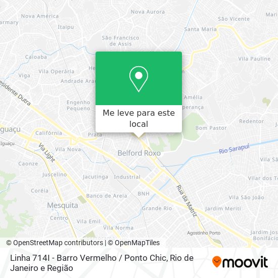 Linha 714I - Barro Vermelho / Ponto Chic mapa