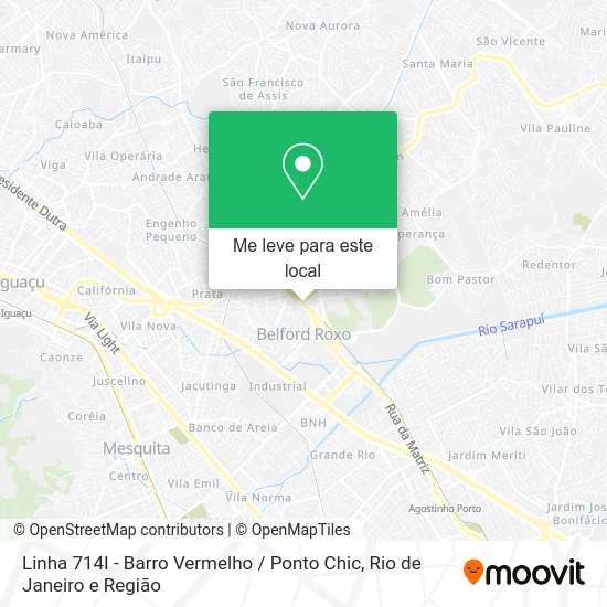 Linha 714I - Barro Vermelho / Ponto Chic mapa